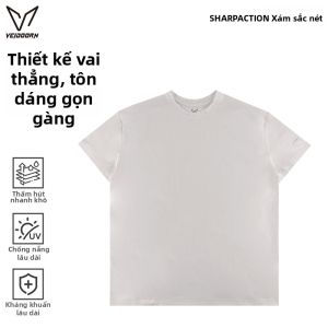 Veidoorn | Áo Thun Nam Khô Nhanh Thông Gió Làm Mát Chống Vi khuẩn Chống Nắng