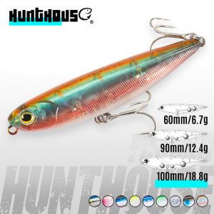 Hunthouse Top Water Pencil Fishing Lure Walk The Dog 100mm 18.8g Artificial Baits Stickbait Fishing Tackle For Pike Bass LW536