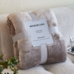 Sofa flannel màu trơn mới ném lớp chăn một giấc ngủ ngắn ấm áp Chăn điều hòa không khí Khăn choàng văn phòng Ga Trải Giường