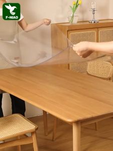 【50 years without yellowing】3.2MM table cover pvc plastic Transparent Protective Table Cover Waterproof Oil Proof Mat no-wash anti-scalding transparent Kitchen Dining Room Mantle Anti Slip Flexible plastic cover for table Desk Protector Mat