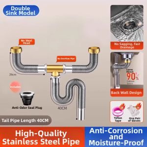 TAOSHI | Kitchen Drain Pipe Accessory Stainless Steel Deodorizing