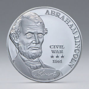 Lincoln Silver-plated Commemorative Coin US President Abraham 1861 Collectible Coin
