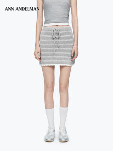 ANN ANDELMAN | Striped Lace-up Casual Skirt