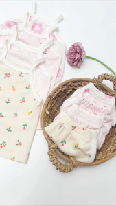 Tin & Tiny Finds | Bloom Spaghetti Crop Top & Dolphin Shorts for Kids 1yo to 6yo