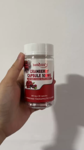 Bellevine Cranberry Capsules 500mg 60s | Rich in Vitamin C & Proanthocyanidins | Premium Supplement for Urinary Tract Health Bladder Support & Kidney Care