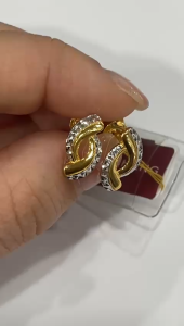 Poh Heng Jewellery 22K Earrings in Yellow White Gold[Price By Weight]