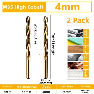HUANGXIAOCHAO | High Hardness Cobalt Tungsten Alloy Drill Bits for Steel and Stainless Steel