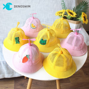 Denosim Mũ chậu cho trẻ em mùa hè dễ thương trẻ sơ sinh lưới Mũ tai bèo thoáng khí trẻ em Mũ che nắng