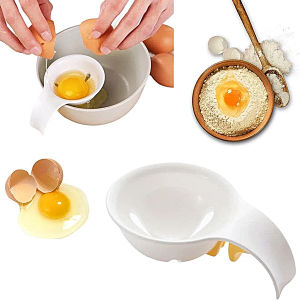 2pcs Egg Yolk Separator for Raw Eggs Bowl-Clip Egg White and Yolk Separator Strainer for Baking Cakes Kitchen Gadget