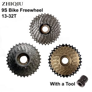 ZHIQIU Bike Freewheel9 Speed13-32TBicycle Freewheel Threaded Type Freehub Cycling Replacement Parts