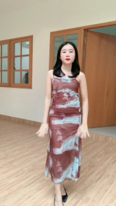 Gaun Musim Panas Floral Vintage Press Body Wanita