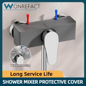Protective Cover Shower Mixer Child Safe Anti Scald Tap Sleeve with Hooks and Shelf HDB Bathroom Accessories