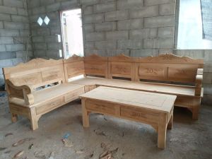 Kursi tamu sudut kayu jati