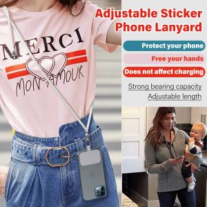 Multifunctional phone case slash card nylon patch phone case adjustable buckle lanyard