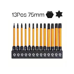 Bộ 13 Mũi Vặn Vít Torx An Toàn Từ Tính Bộ Tua Vít Sao Cho Máy Hút Bụi Shark T5-T40 Thép Hợp Kim Kích Thước 50/100/150mm