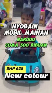 SHP SMC628 - Mobil Dorong Mini Cooper Anak - Musik & Lampu, Dorongan Panjang, Sabuk Pengaman (Merah/Putih/Biru/Kuning) - Mainan Anak 1 Tahun Keatas