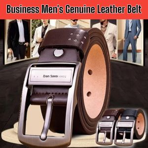 Genuine Leather Belt Minimalist Classic Dress Belts Business Mens Needle Buckle Belt Fashion Strap Gift