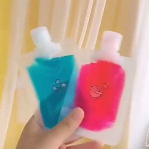 Botol Refill Plastik Fliptop Tempat Sabun Cair Travel Transparan Praktis Kualitas Terbaik MX1059