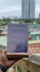 Menu mica  A4  Đài Loan đế gỗ cắm tự nhiên