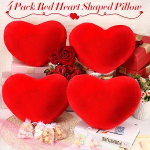 Soft Red Heart Shape Pillow Lover Decor Pillow Living Room Bedroom Decorative Throw Pillow Valentines Day Gift