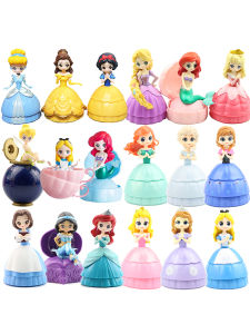 Princess Toy Ball Long Hair Girl Gifts Bell Alice Snow White Toy Collectible PVC Plastic Anime Image Princess Egg Toy
