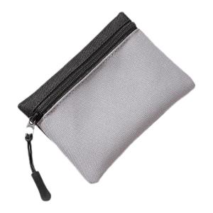 Canvas Coin Purse Short Style Zipper Pouch Mens Wallet Simple Portable Mini Bag for Children Students Youth Functional Small Bag