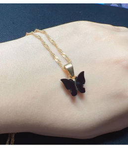 (COD) Korean Buterfly Kalung Wanita Manis Kalung Akrilik Klavikula#X13