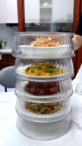 Tudung Saji 3 Susun 4 Susun 5 Susun Premium / Rantang Susun Rak Penyimpan Makanan / Penutup Piring Penutup Meja Makanan Termurah Terbaru Promo