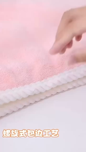 Hair Drying Towels Hair Towel Wrap Double Layer Thickened Absorption Hair Drying Towel Wrap