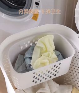 Small Home Bedroom Bathroom Divider basket Clothes Storage Basket Plastic  Toilet  Dirty Clothes Storage Basket