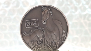 2014 Tokelau Year Of Horse Antique Finish silver coin