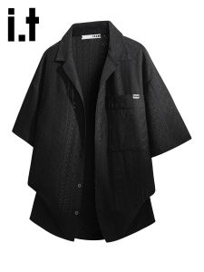 izzue | American Cuban Collar Hollow Out Summer Casual Shirt