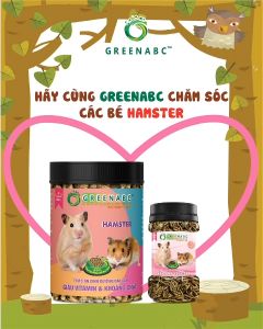 Thức ăn Hamster GREENABC – Bổ sung Protein - Canxi - Lipid giúp Hamster ăn ngon giảm căng thẳng long mượt tăng đề kháng - Hộp 10g và 480g