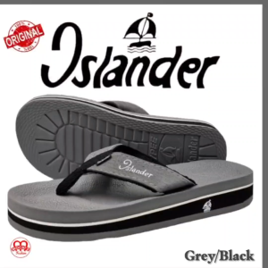 Islander Mens Grey/Black non-slip rubber soles 100% Authentic and Original color slippers (Makapal)