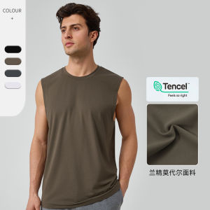 เสื้อกั๊กสปอร์ตแบบหลวมๆ สำหรับผู้ชาย ทรงหลวม ผ้าโมดอล ระบายอากาศได้ดี แขนกุด สำหรับออกกำลังกาย ฤดูร้อน 2025 แห้งเร็ว ระบายอากาศได้ดี