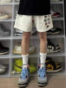 Quần Short Bóng Rổ Thể Thao Thoáng Khí Mùa Hè 2025 Cho Nam Dáng Rộng Phong Cách Mỹ Thường Ngày Quần Dài Cotton 100%