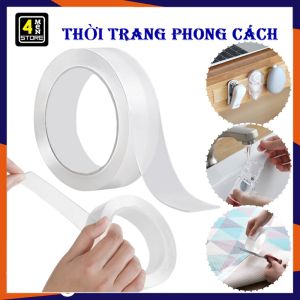 Băng Dính 2 Mặt Nano Trong Suốt - Băng Keo 2 Mặt Trong Suốt Siêu Dính Chống Nước Không Để Lại Dấu Vết Loại Dài 1M 2M 3M - Băng Keo Nano Bằng Acrylic Dán Mọi Vật Dụng - Keo Siêu Dính Trong Suốt