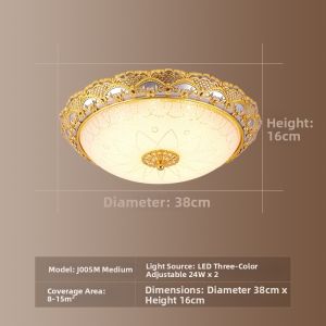 MINGRU | American European Vintage Zinc Alloy Round Lamp
