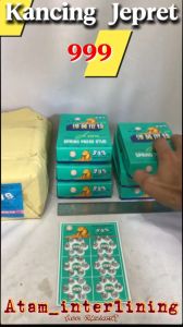 1 Kotak isi 8 Lembar | Kancing Jepret 999 Diameter 9mm Silver | Kancing Cetet | Kancing Tekan | Kancing Knop | Kancing Popper tich | Snap Button
