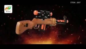 MAINAN ANAK PISTOL MILITARY SNIPER GUN SUARA LAGU LAMPU DAN LASER VIBRATION SERIES