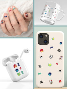 Bold Party Nail Art Stickers Colorful Personality Mobile Phone Case Sticker Pen Sticker DIY Earphone Decal Ins Theme