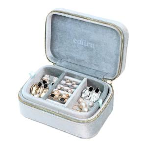 กล่องเก็บเครื่องประดับ OSEWAYA ขนาดใหญ่ 2 ชั้น สำหรับเดินทาง กล่องเก็บของสำหรับใส่เครื่องประดับแบบพกพาพร้อมผ้ากำมะหยี่หรูหรา สไตล์ยุโรป