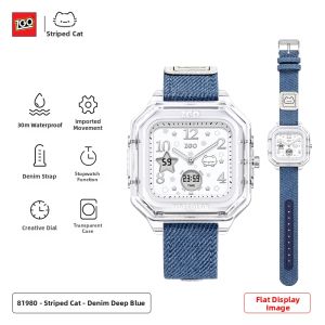 ZHENGGANG | Stylized Cat Womens Square Digital Watch