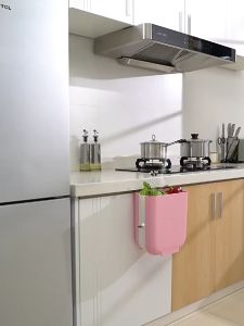 [SG Stock]Kitchen Cabinet Door Hanging Rubbish Bin/Waste Bin/ Dust Bin With Lid