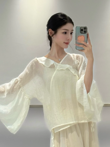 Bộ Đồ Biểu Diễn Khiêu Vũ Cổ Điển Rộng Rãi Thường Ngày Cổ Điển Mới Cho Nữ Cổ Bồng Tay Áo Khiêu Vũ Hiện Đại