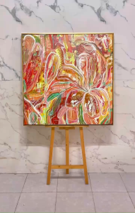 Tranh Trừu Tượng Hoa Lá Phong Cách Hiện Đại Mới Tranh Canvas Tranh Tráng Gương Tranh Phòng Khách
