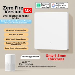 aodoran | Smart Control Panel for Home Single and Double Fire Line Bluetooth Mesh Compatible with Xiaomi App Voice Control