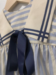 Retro Cotton Striped Navy Outfit for Boys And Girls 0-8 Years Old Short Sleeve Summer Clothing British Style Baby Clothes
