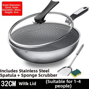 Non-stick Smokeless Energy-saving Stainless Steel Frying Pan