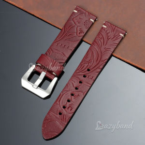 Genuine Cow Leather Watch Strap 20mm 22mm Steel Buckle Black Brown Blue Embossed Wristbelt Universal for Seiko for Omega Band